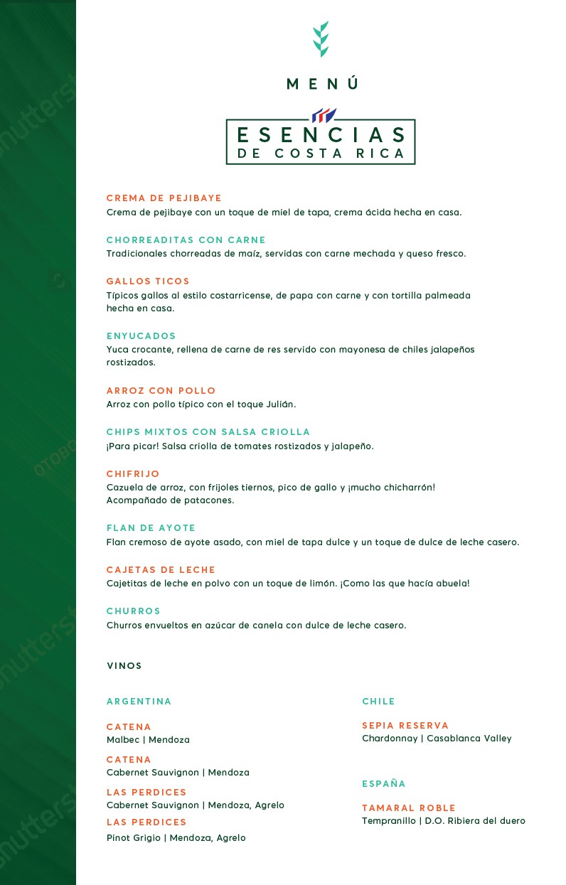Menú Julián Restaurante