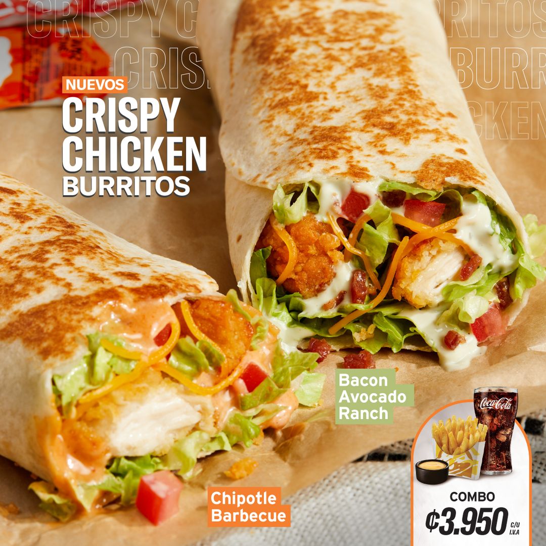 Taco Bell lanza su más reciente innovación el Crispy Chicken Burrito